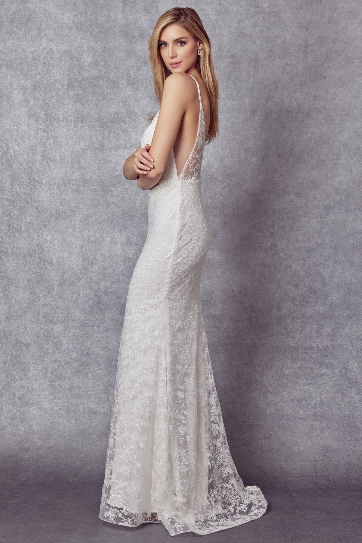 Embroidered Lace Illusion Sweetheart Mermaid Long Prom Dress JT272_7