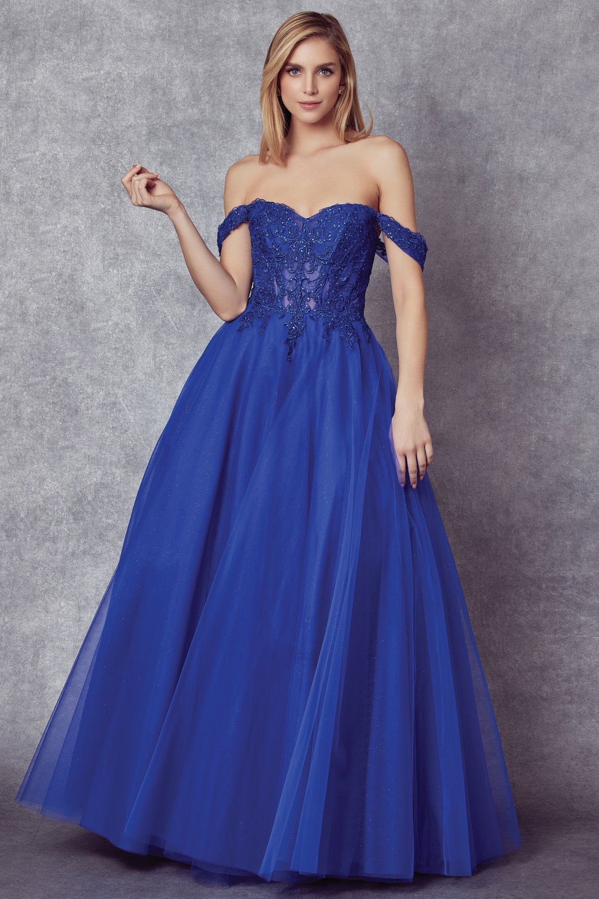 Embroidered Bodice Sweetheart Off or On Shoulder Long Prom Dress JT280_22