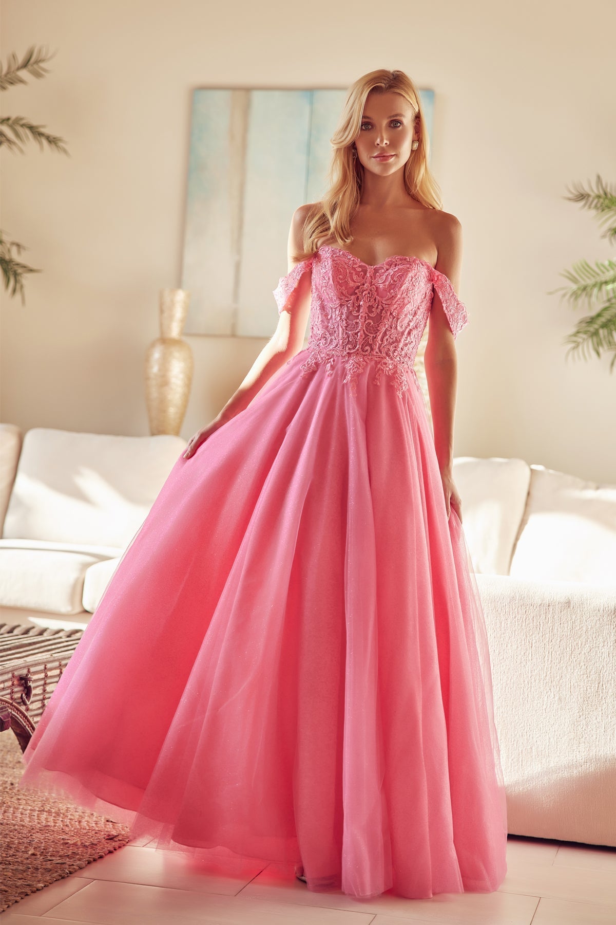 Embroidered Bodice Sweetheart Off or On Shoulder Long Prom Dress JT280_17