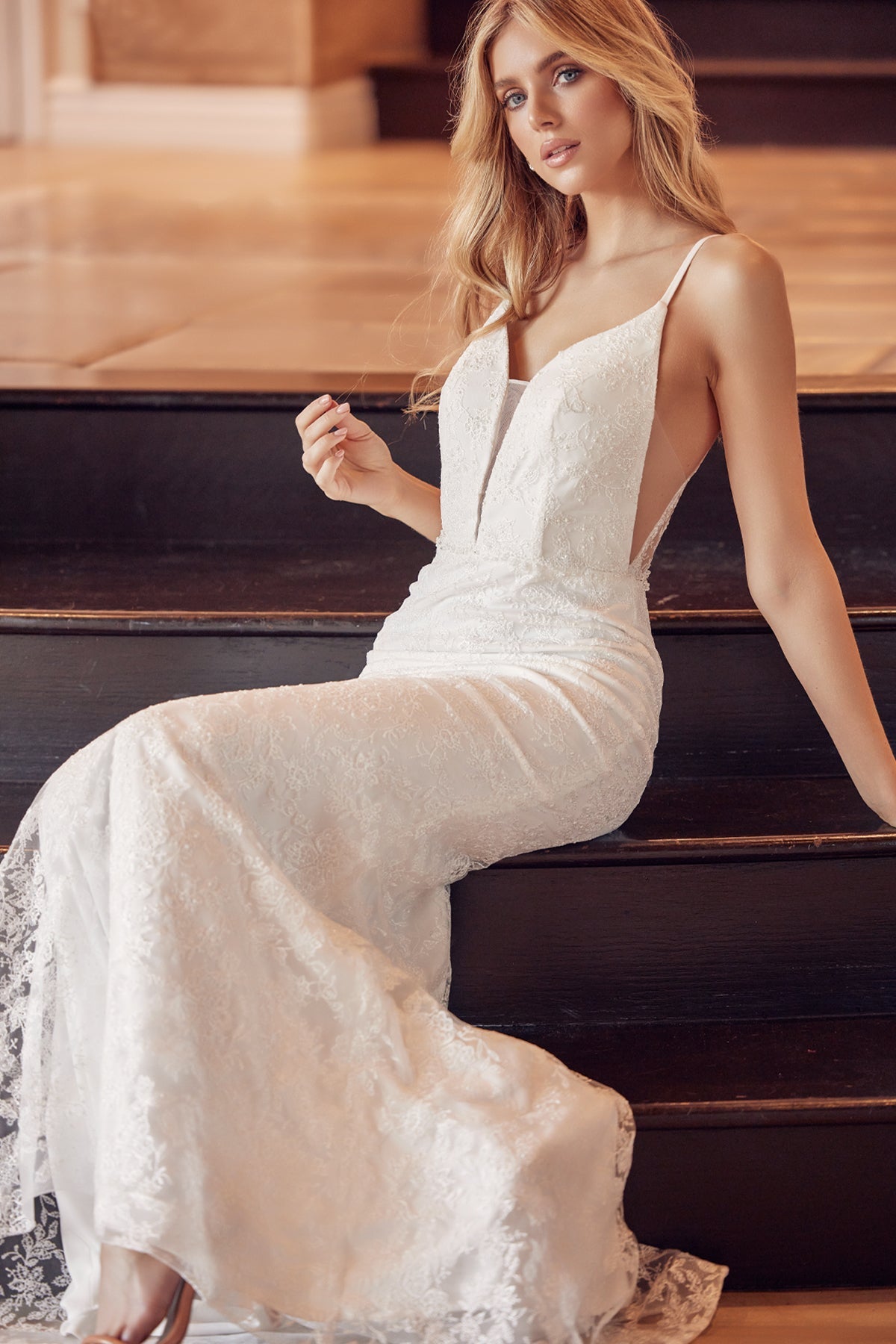 Embroidered Lace Illusion Sweetheart Mermaid Long Prom Dress JT272_11