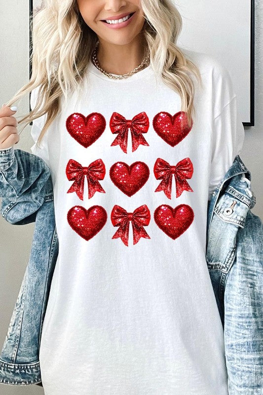 Faux Glitter Valentine Graphic Plus Heavy Cotton T