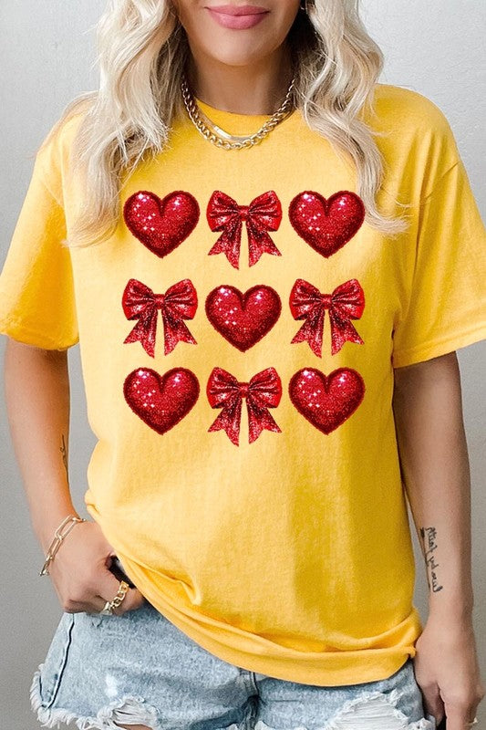 Faux Glitter Valentine Graphic Plus Heavy Cotton T