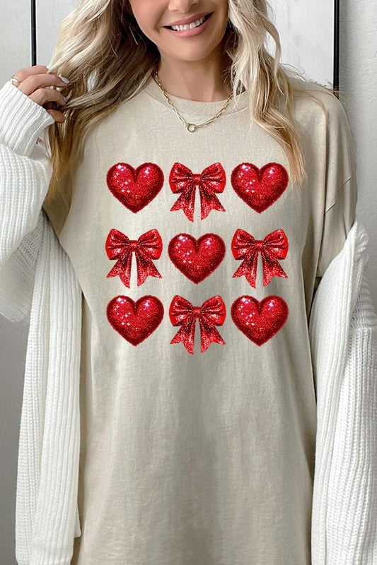 Faux Glitter Valentine Graphic Plus Heavy Cotton T