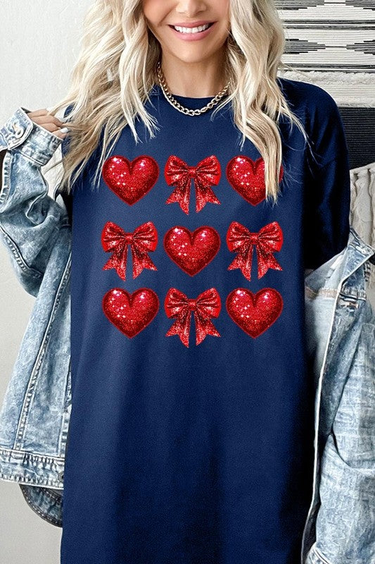 Faux Glitter Valentine Graphic Plus Heavy Cotton T