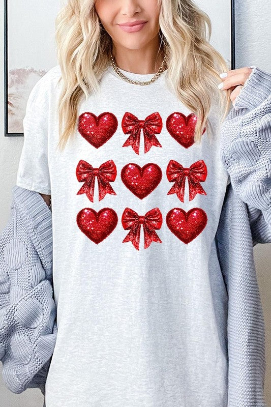 Faux Glitter Valentine Graphic Plus Heavy Cotton T