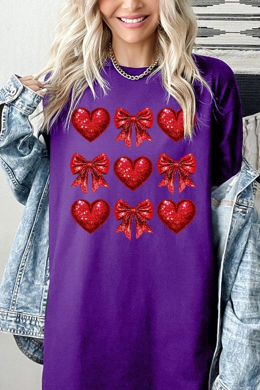 Faux Glitter Valentine Graphic Plus Heavy Cotton T