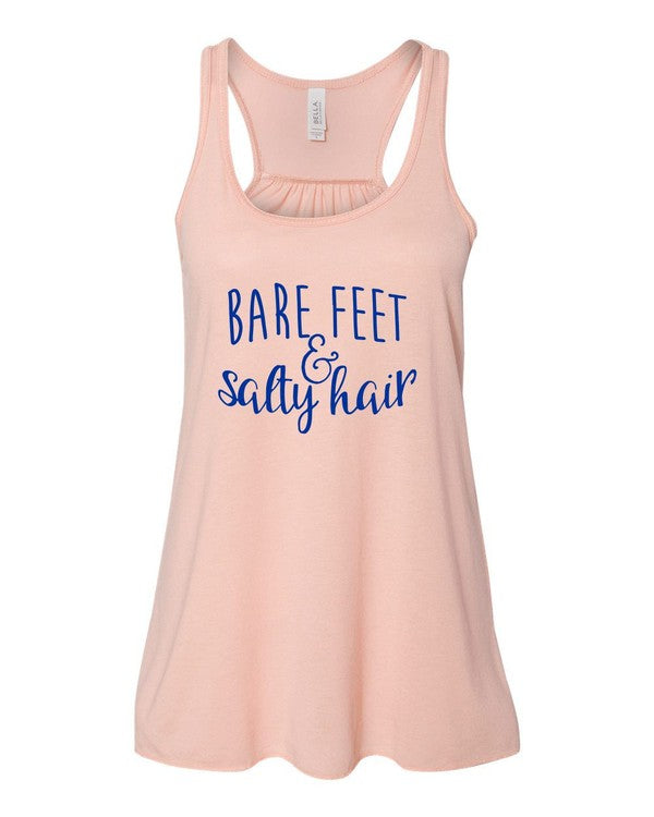 Bare Feet & Salty Hair Bella Canvas Flowy tank