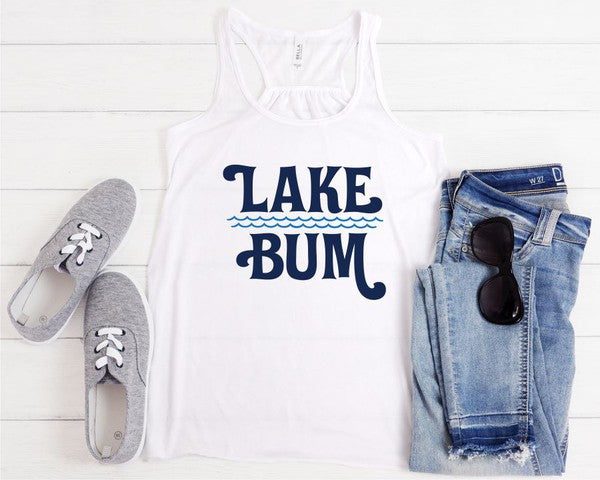 Lake Bum with Waves Bella Canvas Tank Top