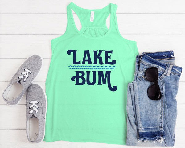 Lake Bum with Waves Bella Canvas Tank Top