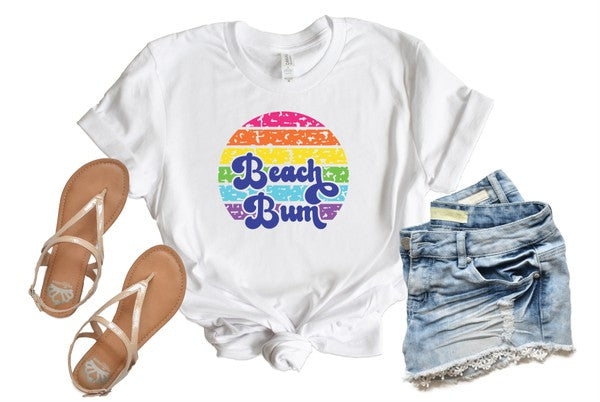 Colorful Sun Beach Bum Boutique Tee
