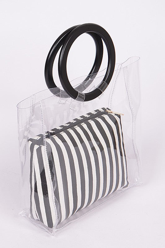 2-in-1 Clear Transparent Bag Set
