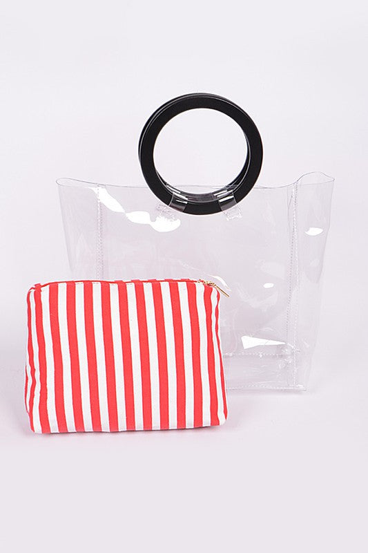 2-in-1 Clear Transparent Bag Set