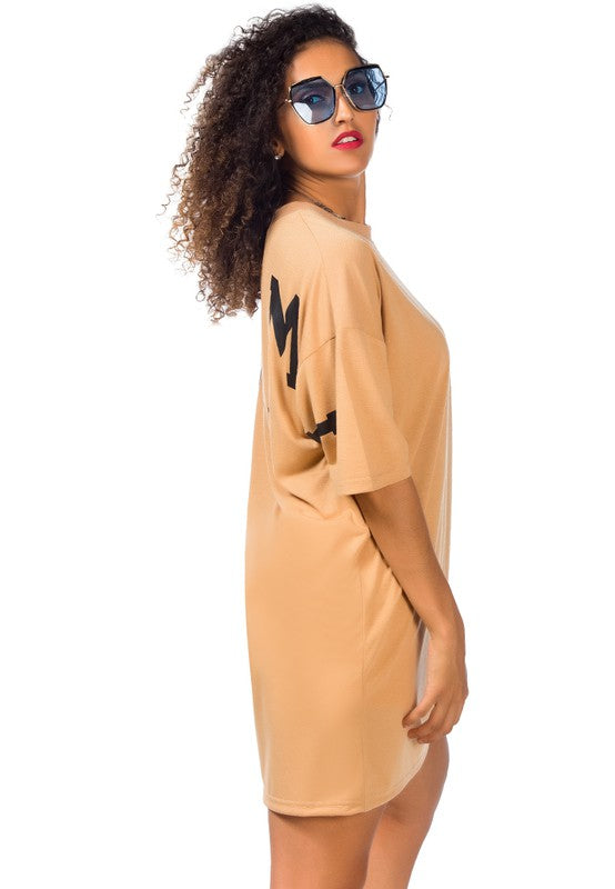 Oversized Graffiti Tee Top