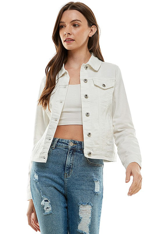 Spandex Ladies Casual Denim Jacket