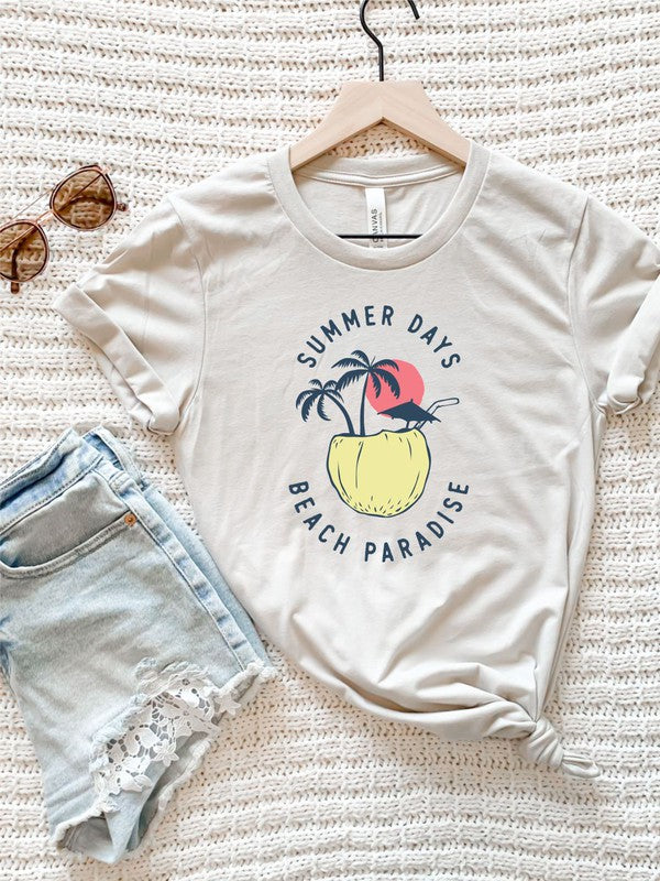 Summer Days Beach Paradise Graphic Tee