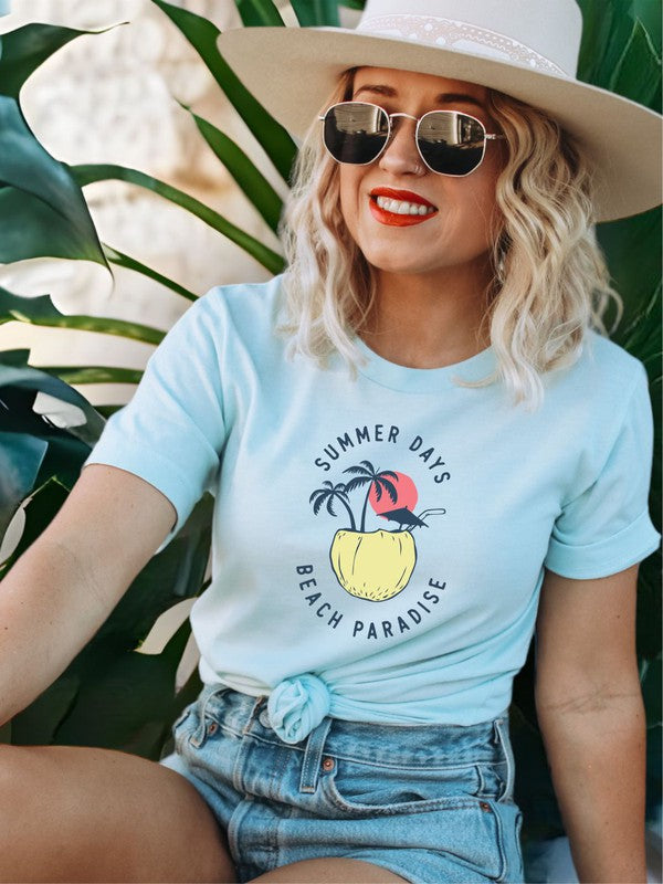 Summer Days Beach Paradise Graphic Tee