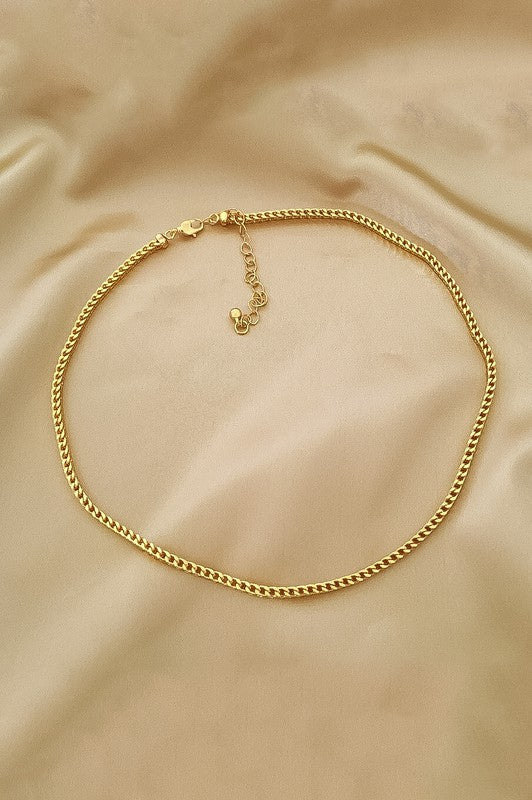 Real Gold Dipped Braided Chain Necklace