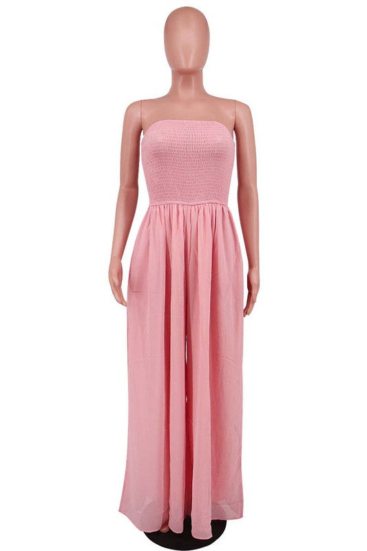 Summer Smocked Jumpsuit PLUS