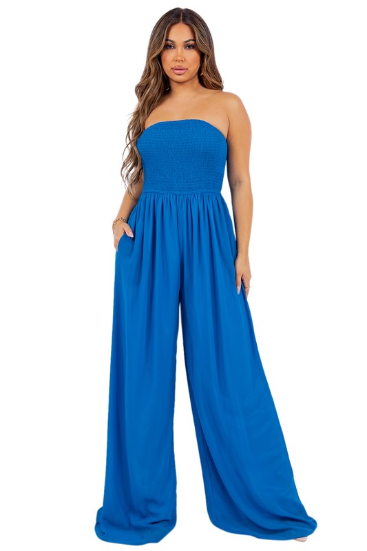 Summer Smocked Jumpsuit PLUS