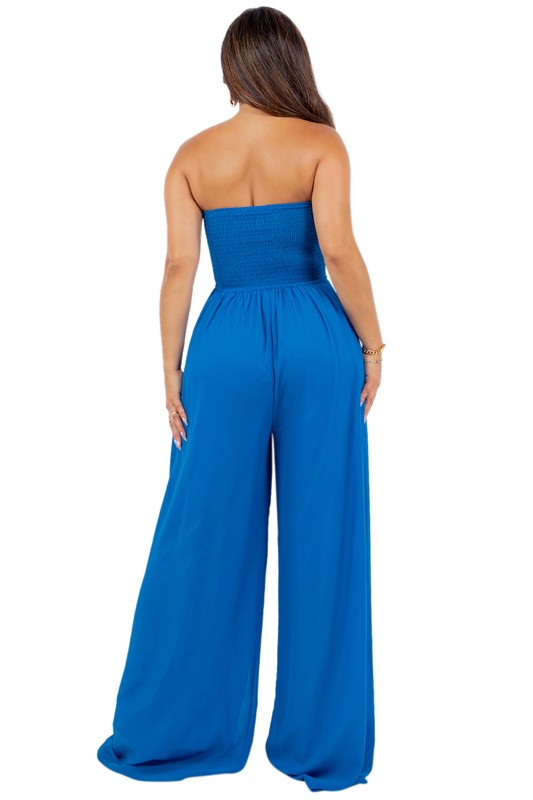 Summer Smocked Jumpsuit PLUS