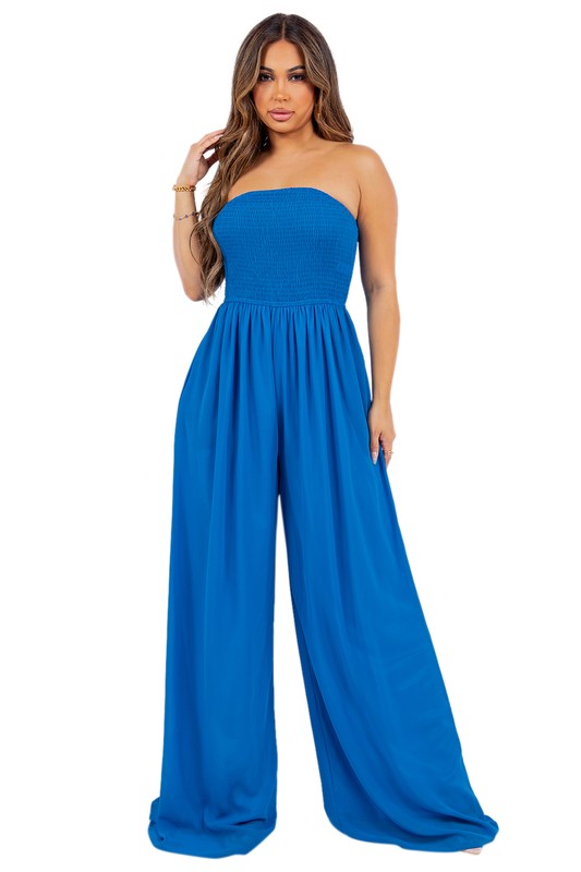 Summer Smocked Jumpsuit PLUS