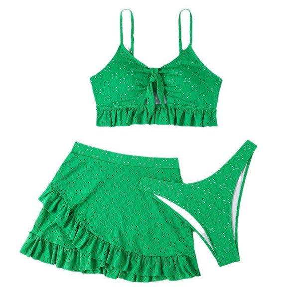 3 Piece Swimsuit and Cover-Up Set