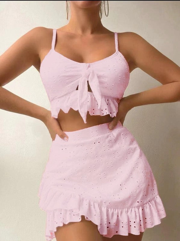 3 Piece Swimsuit and Cover-Up Set