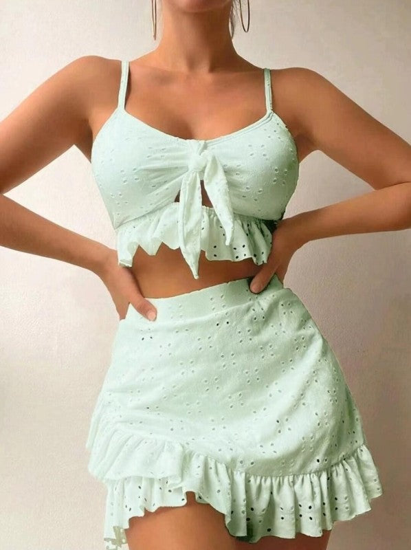 3 Piece Swimsuit and Cover-Up Set