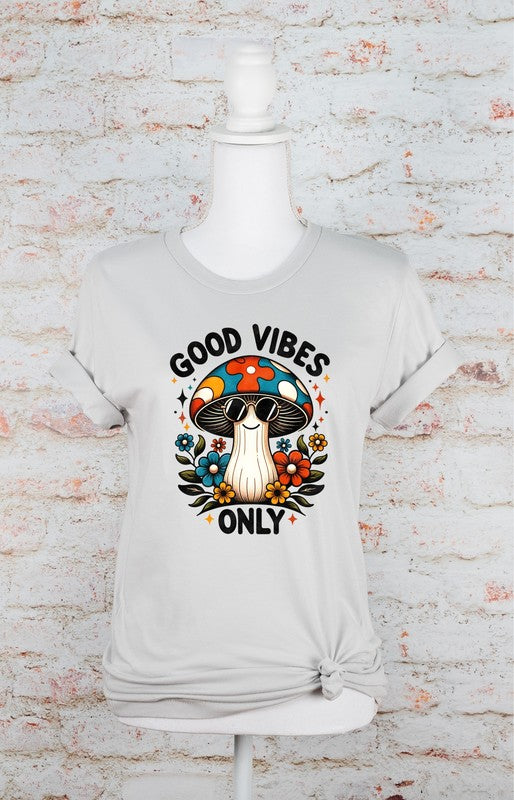 Good Vibes Mushroom Bella Canvas Graphic Tee