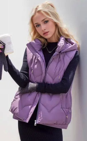 Puffer vest with Hoodie