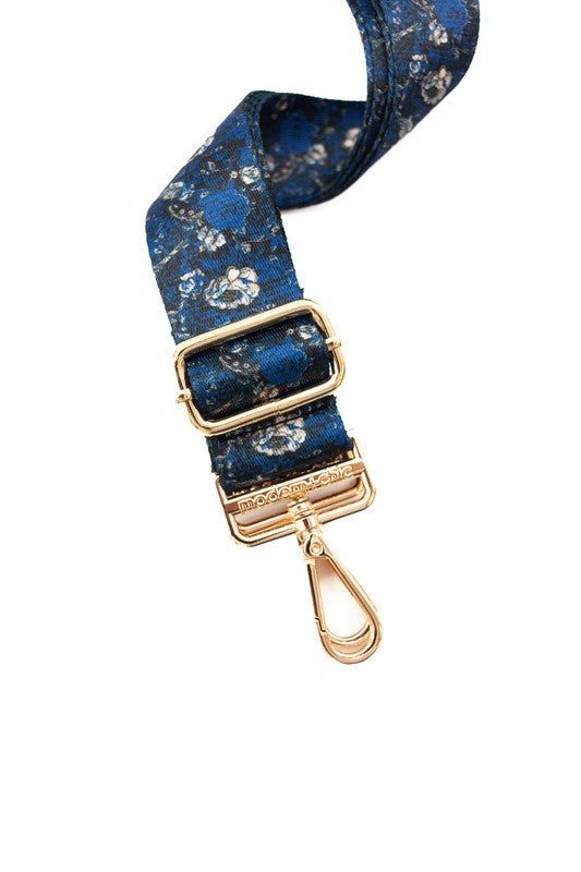 MIDNIGHT FLORAL ADJUSTABLE GUITAR BAG STRAP