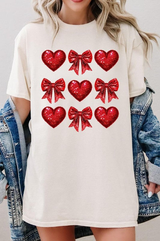 Faux Glitter Valentine Graphic Heavy Cotton Tee