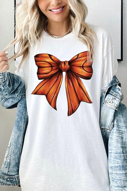 Coquette Basketball Bow Graphic Heavy Cotton Tee