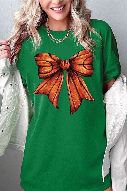 Coquette Basketball Bow Graphic Heavy Cotton Tee
