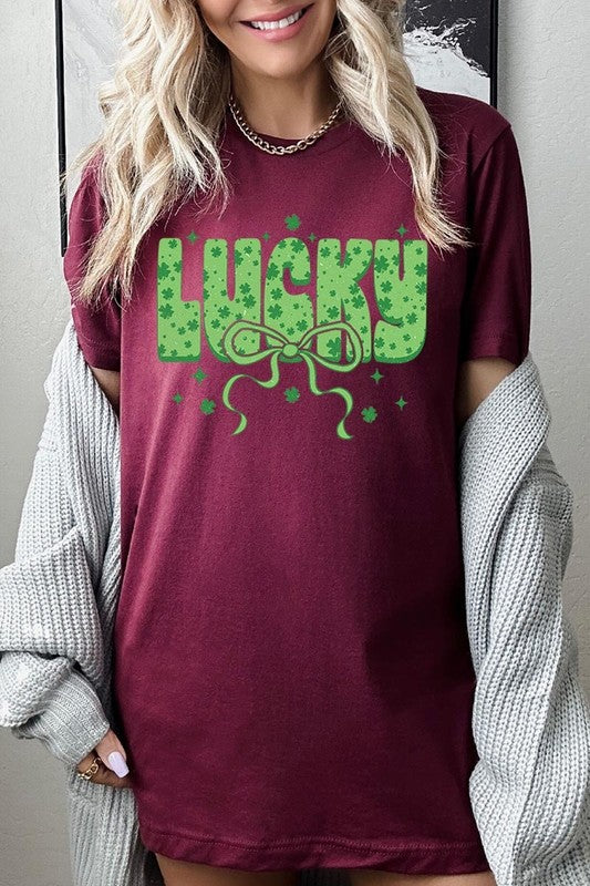 Croquette Lucky Bow Graphic Tee