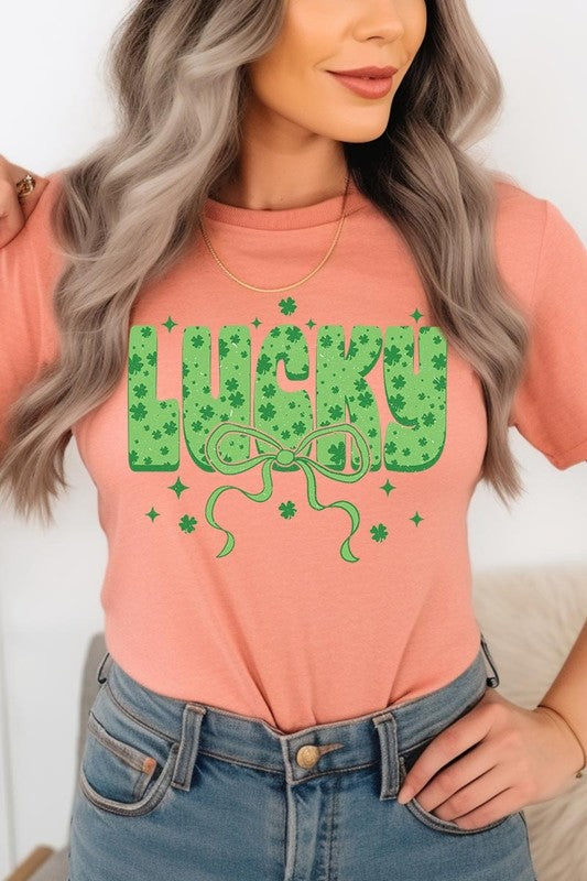 Croquette Lucky Bow Graphic Tee