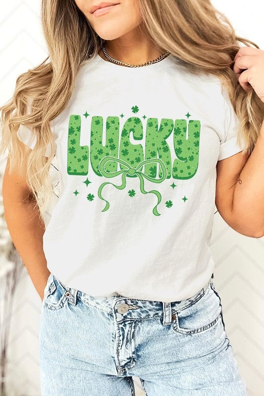 Croquette Lucky Bow Graphic Tee