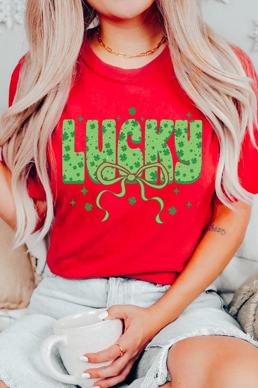 Croquette Lucky Bow Graphic Tee