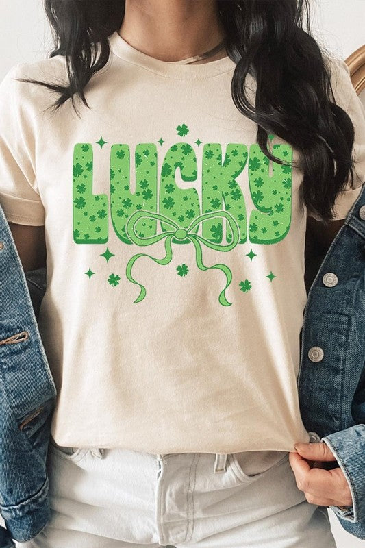 Croquette Lucky Bow Graphic Tee