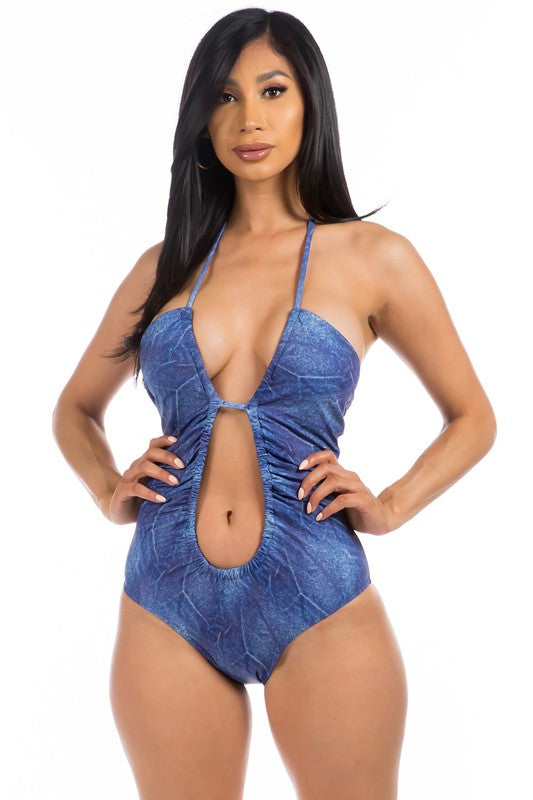 One Piece Open Cut Bathing Suit