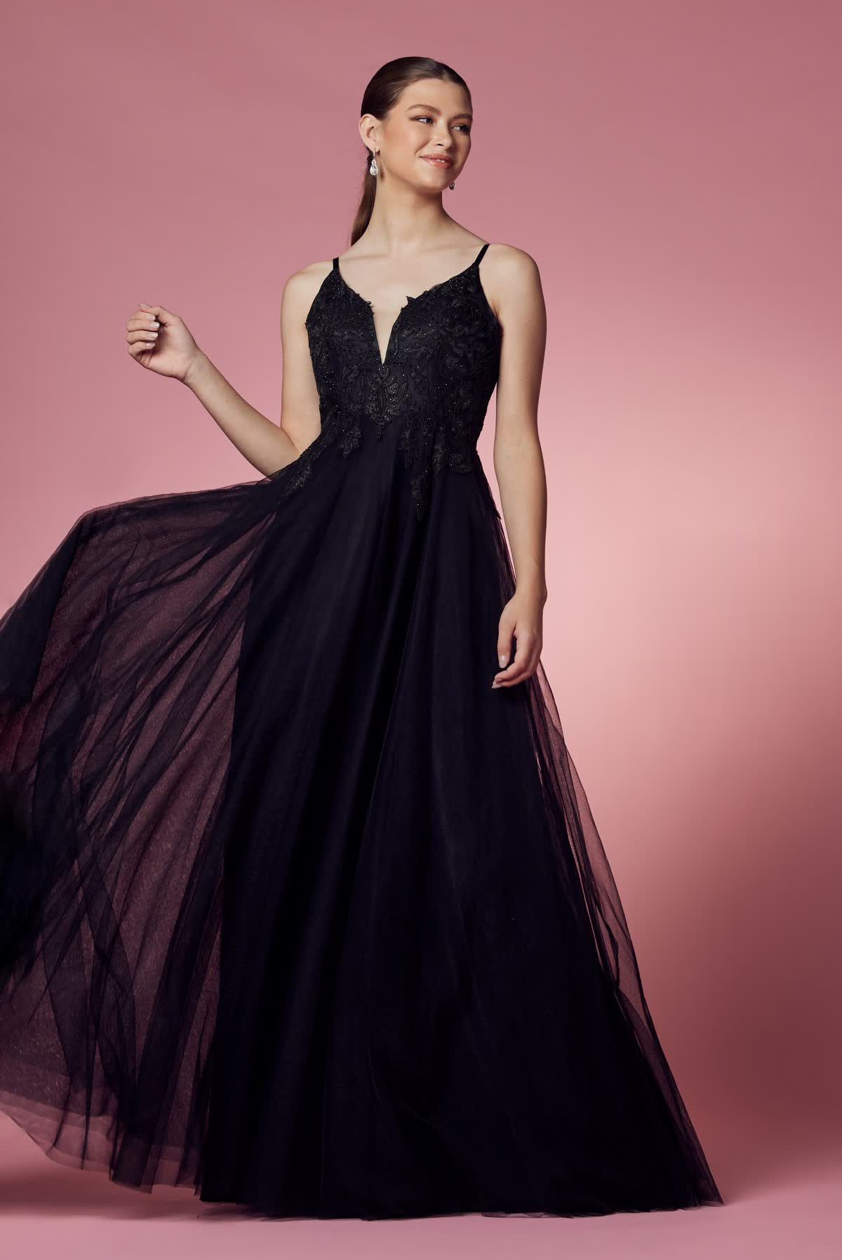 Embroidered Bodice Long Prom & Bridesmaid Dress NXR357_2