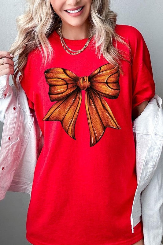Basketball Bow Graphic Plus Heavy Cotton Tee