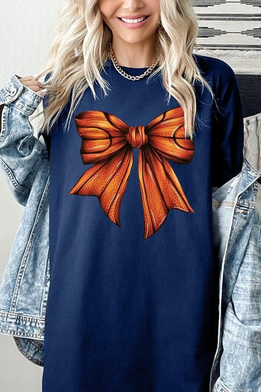 Basketball Bow Graphic Plus Heavy Cotton Tee