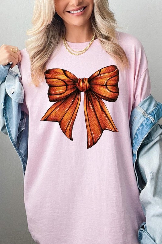 Basketball Bow Graphic Plus Heavy Cotton Tee
