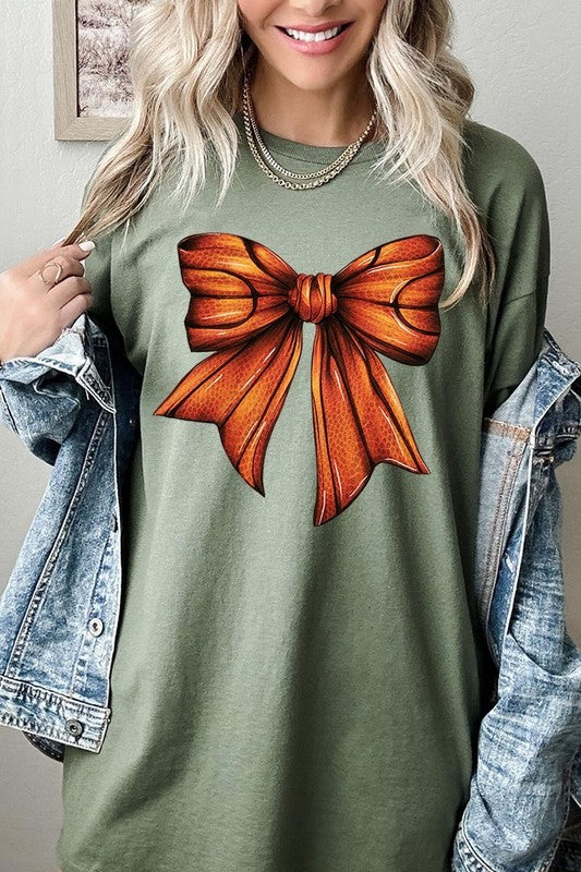 Basketball Bow Graphic Plus Heavy Cotton Tee