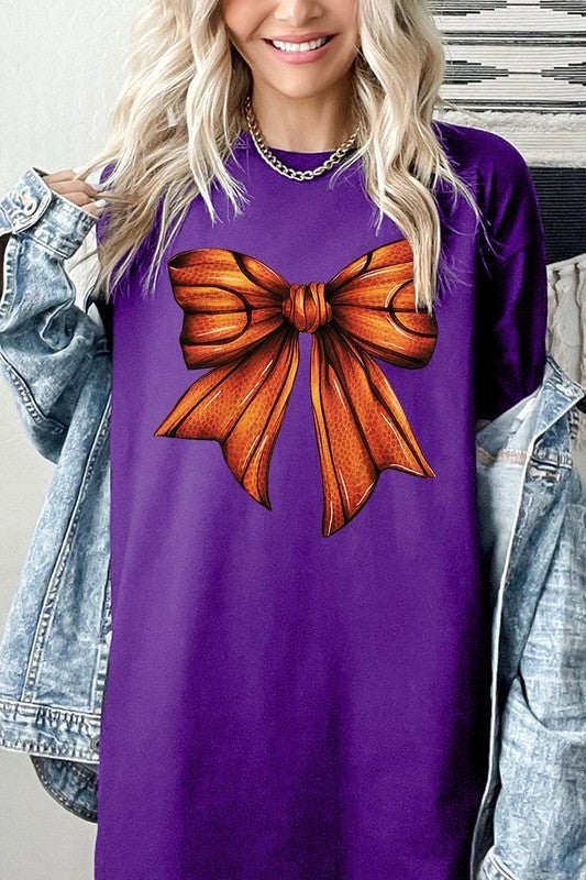Basketball Bow Graphic Plus Heavy Cotton Tee