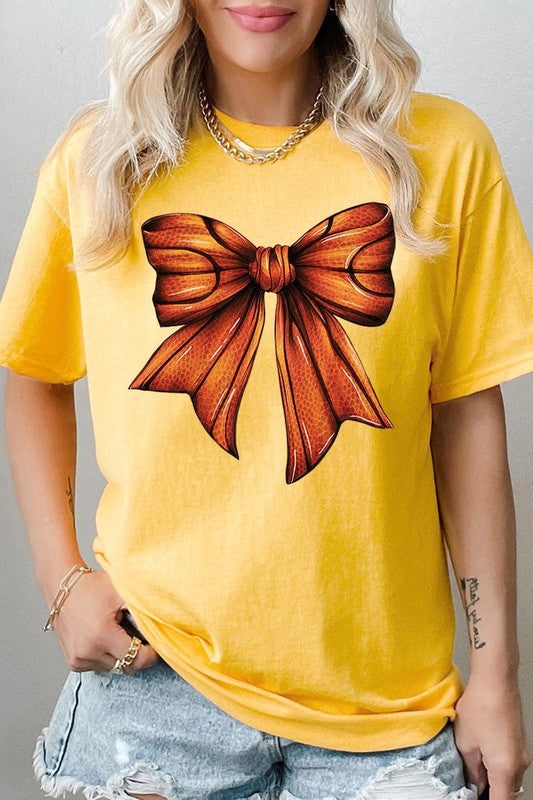 Basketball Bow Graphic Plus Heavy Cotton Tee
