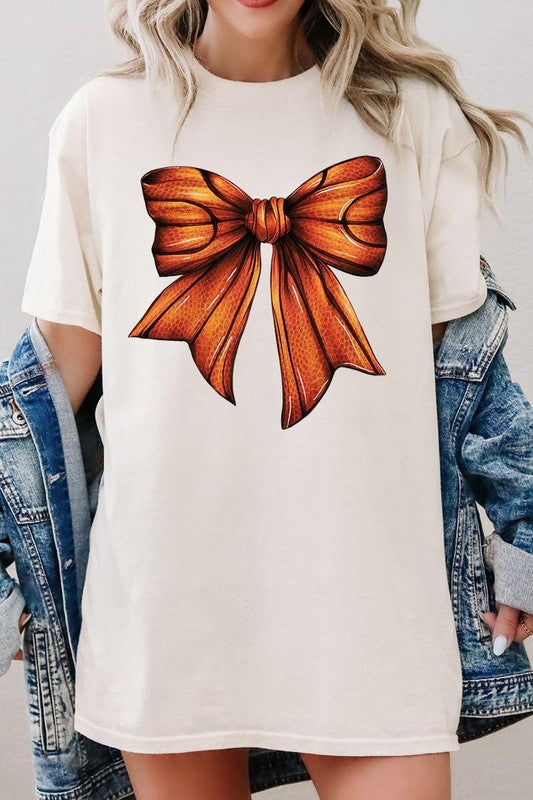 Basketball Bow Graphic Plus Heavy Cotton Tee