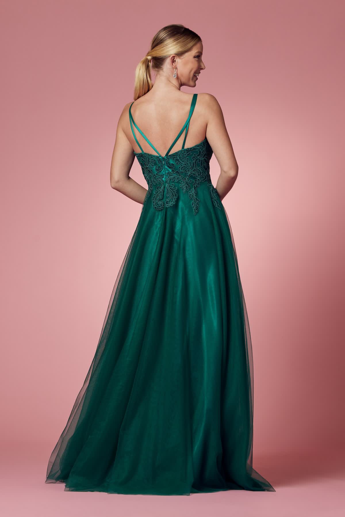 Embroidered Bodice Long Prom & Bridesmaid Dress NXR357_7