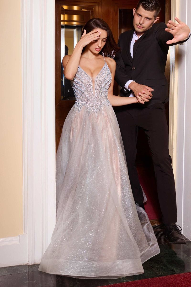 PEARL EMBELLISHED A-LINE GOWN_2